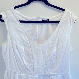 White fit and flare summer dress size 12.